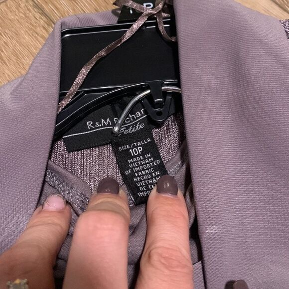 NWT R&M Richards Faux Two-Piece Pant Set with Metallic Details - Picture 12 of 12